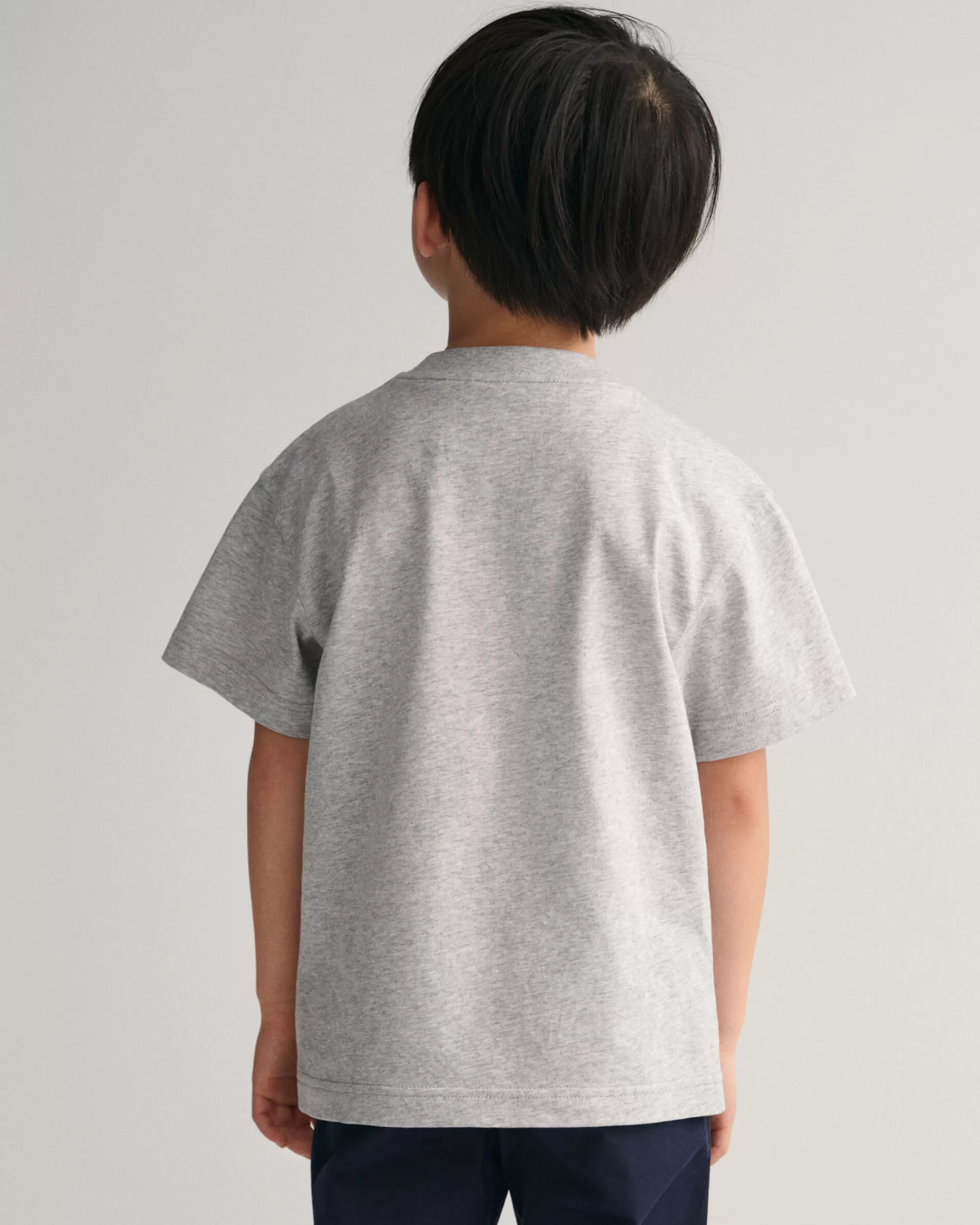T-Paidat & Pikeet^GANT Boys-Malliston Oversized Fit -Mitoitettu Palm -Printti-T-Paita Light Grey Melange
