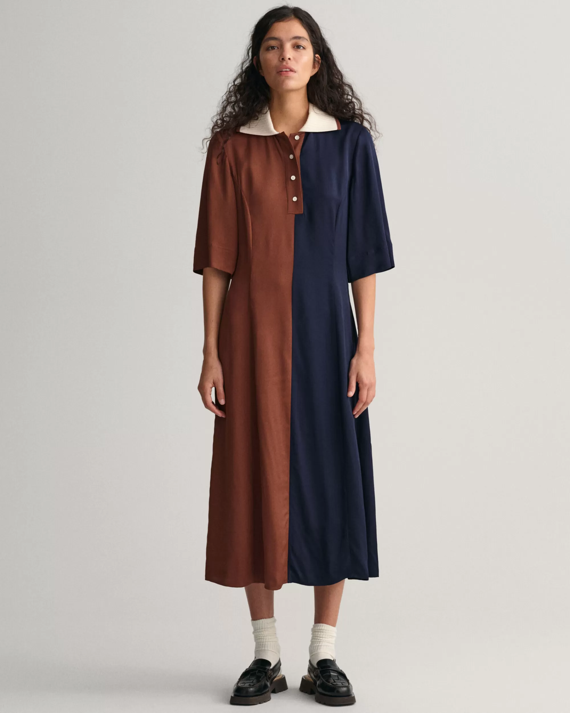 Mekot^GANT Lyhythihainen Color Block Rugger -Mekko Evening Blue