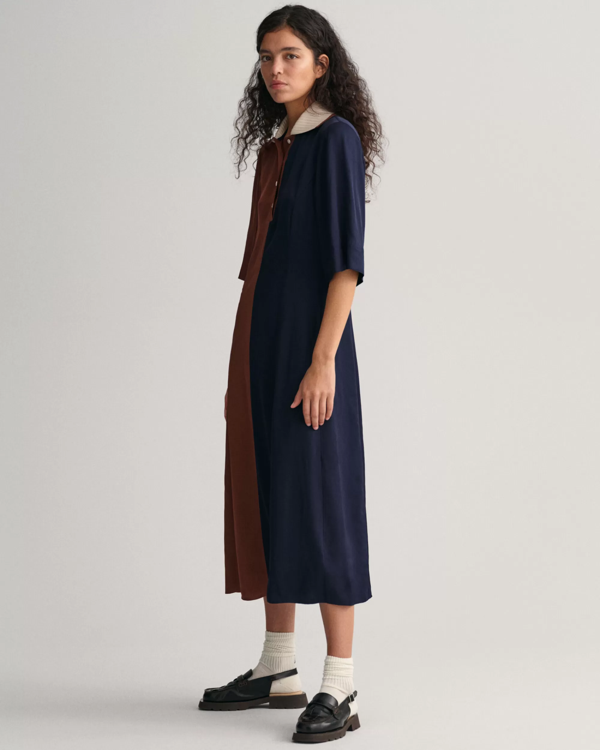 Mekot^GANT Lyhythihainen Color Block Rugger -Mekko Evening Blue