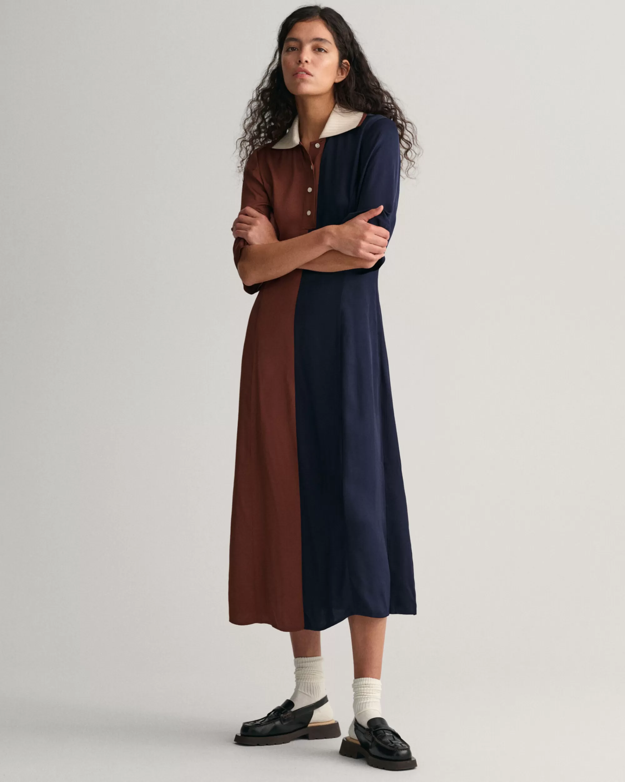 Mekot^GANT Lyhythihainen Color Block Rugger -Mekko Evening Blue