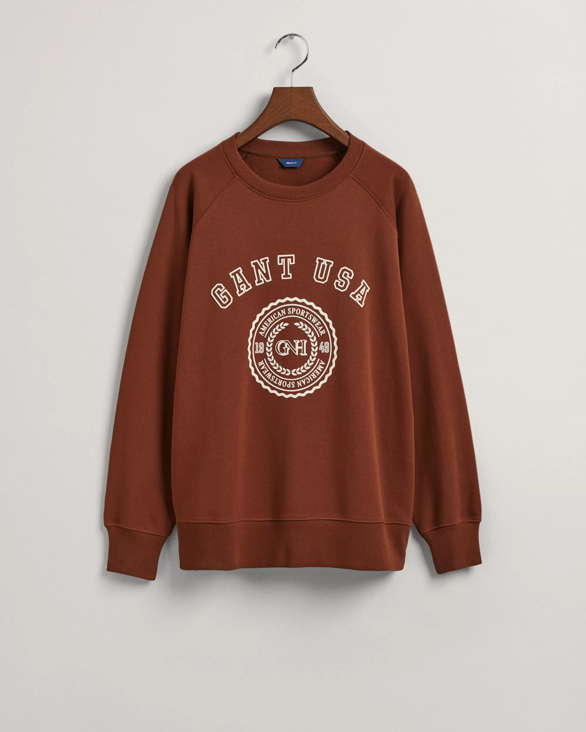 Hupparit & Collegepaidat^GANT Oversized Fit -Mitoitettu Usa -Collegepaita Jossa Pyorea Paantie Mahogany Brown