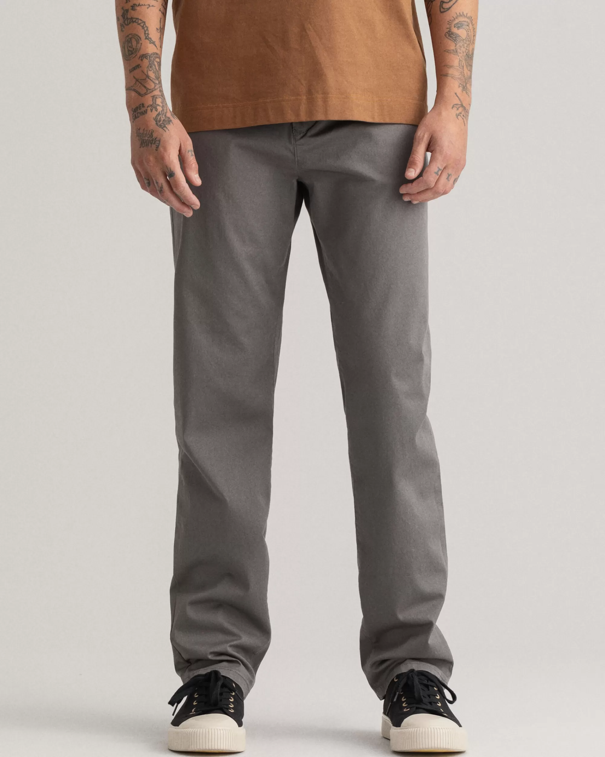 Housut^GANT Regular Fit ‑Mitoitetut Allister-Tvillichinot Graphite