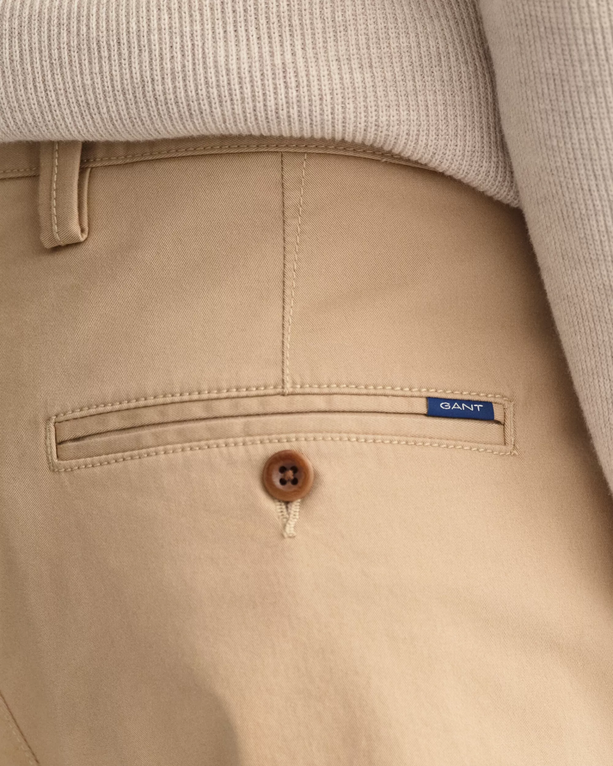 Housut^GANT Regular Fit ‑Mitoitetut Allister-Tvillichinot Dark Khaki