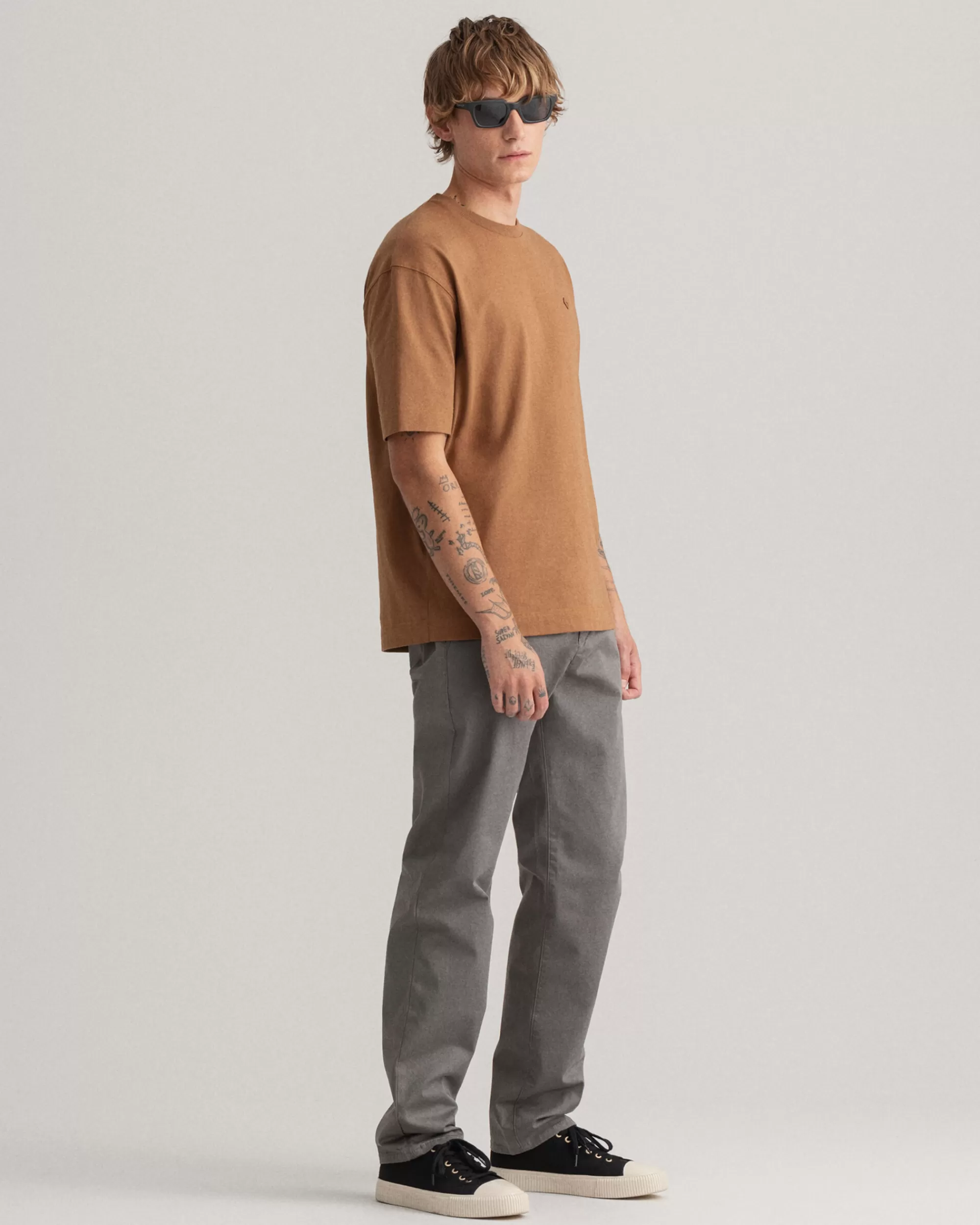 Housut^GANT Regular Fit ‑Mitoitetut Allister-Tvillichinot Graphite