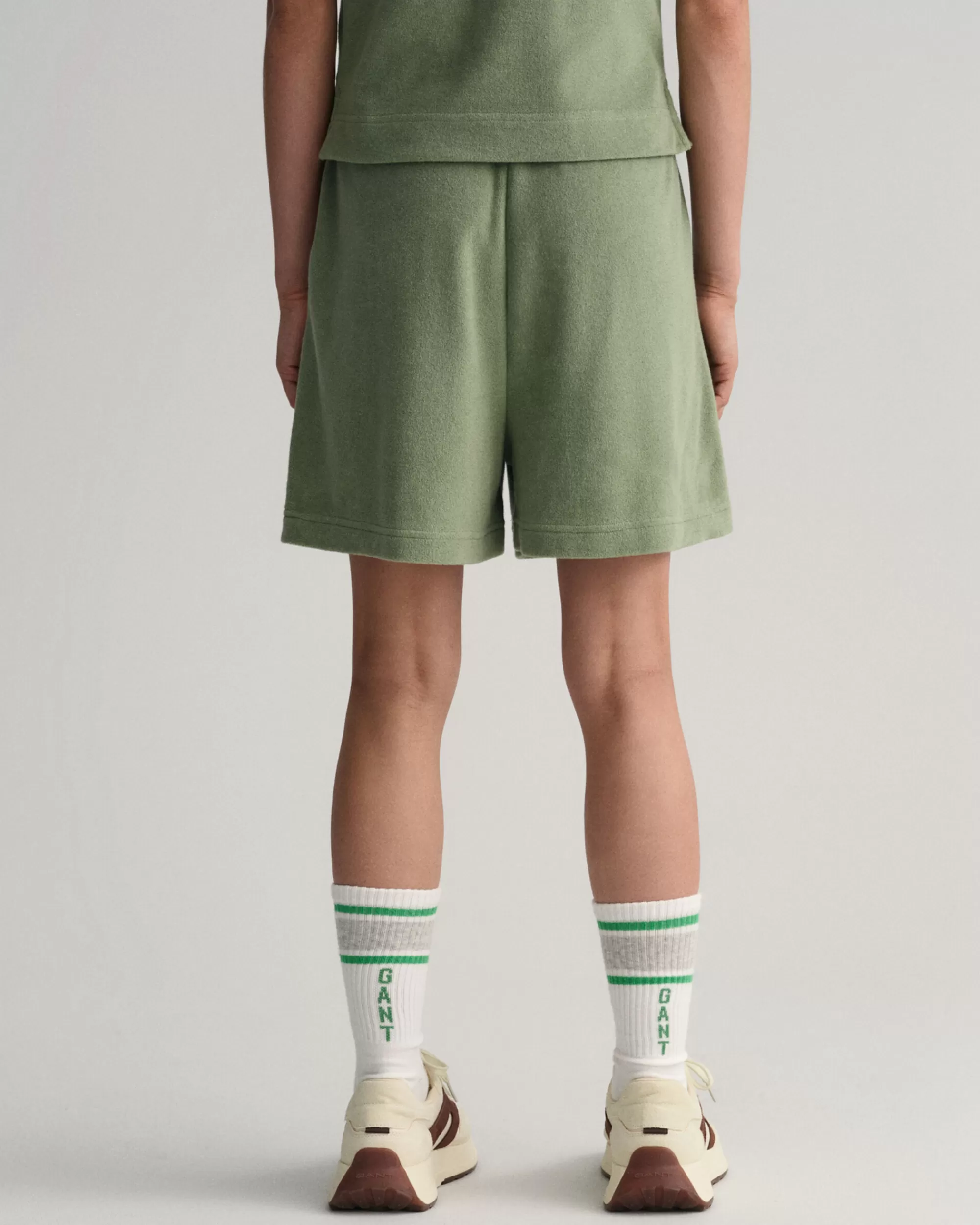 Housut^GANT Teen Girls -Malliston KorkeaVyötaroiset Terry Cloth -Shortsit Kalamata Green