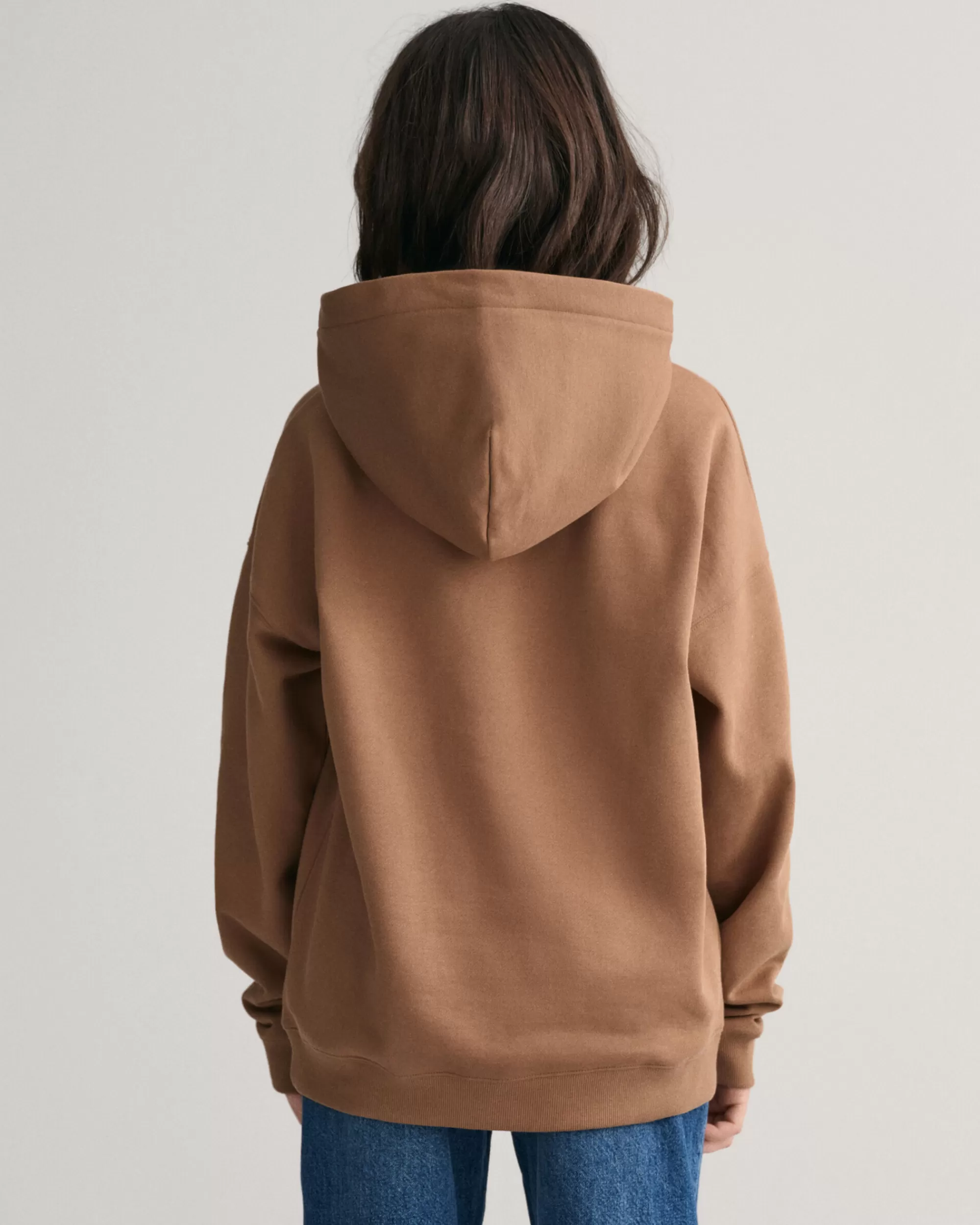 Collegepaidat & Hupparit^GANT Teens-Malliston Oversized Fit -Mitoitettu Usa -Huppari Cocoa Brown